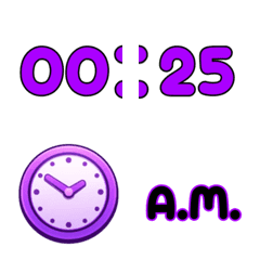 Neon purple time : emojis