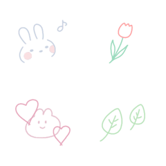 Pastel Cute Line Art Emoji