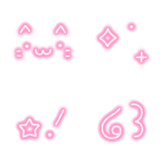 Pink neon symbol