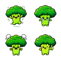 Cute Broccoli Emojis