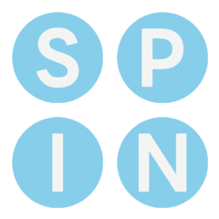 圓形搶眼色塊 字母表情貼 003