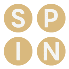 圓形搶眼色塊 字母表情貼 116