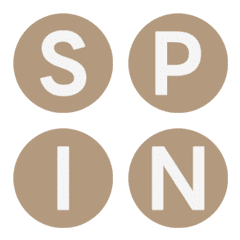 圓形搶眼色塊 字母表情貼 118