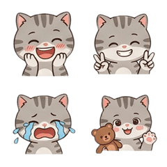 emoji cat gray
