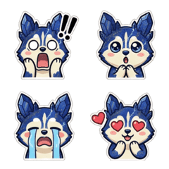 青金石QQ哈士奇：萌日常反應表情貼