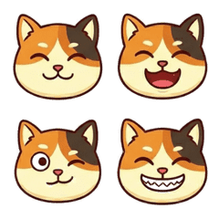 三花貓大臉表情貼