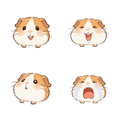可愛天竺鼠-手繪卡通-表情貼