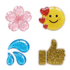 Glitter Puffy Emojis