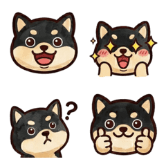 Black Mame Shiba Inu: Cute & Cool Emoji