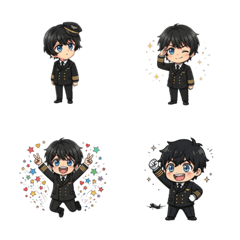 Chibi Pilot Boy Emoji