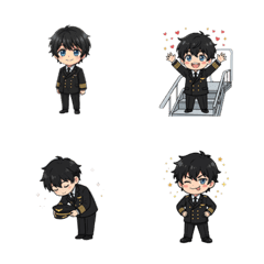 Chibi Pilot Boy Emoji Vol.2