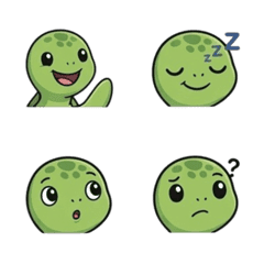 綠蠵龜 海龜 海洋 繽紛 可愛 表情貼