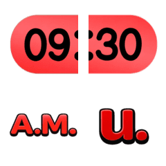 Cute Red black time [ emojis ]