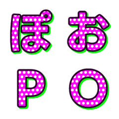 Pop Art Polka Dot Letter Emoji 006