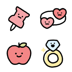 可愛的日常圖標和數字