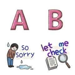 alphabet with daily words A pink noise