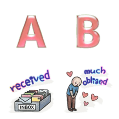 alphabet with daily words A gloss orange