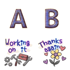 alphabet with daily words A blue noise