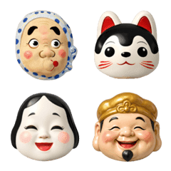 Lucky Japanese Faces Emojis