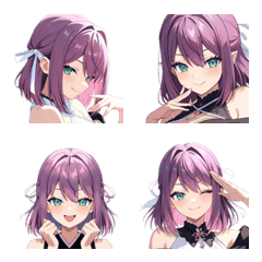 Black Kimono Lady Emojis