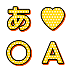 Letter Emoji ลายจุดพอปอาร์ต 003