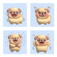 巴哥犬小摩卡 軟萌貼圖