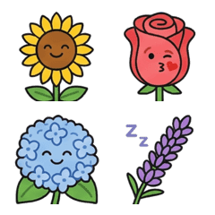 萬用節慶迷你小花束表情貼