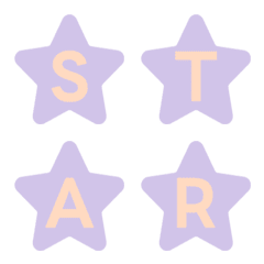 Cute Star Letter Emoji Magic 003