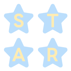 ดาวน่ารัก Letter Emoji 005