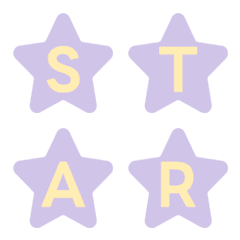 ดาวน่ารัก Letter Emoji 001