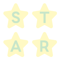 夢幻可愛星星字母表情貼 002