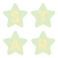 夢幻可愛星星字母表情貼 011