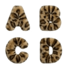 Leopard fluffy mini emoji