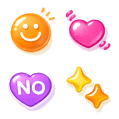 カラフル　ぷっくり　絵文字♪