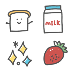 ＊ゆるゆる食べ物えもじ