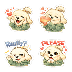 Cloud Bunny Emoji 13: Maltese (Gili)