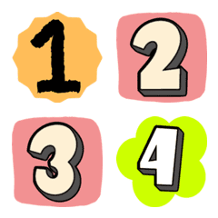 เขียวนีออน ส้ม ชมพู ตัวเลข