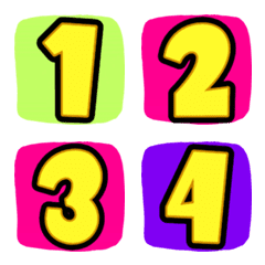 ชมพู ม่วง เขียว ตัวเลข