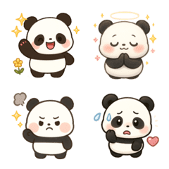 可愛熊貓搞笑反應表情