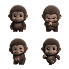 Fluffy gorilla emoji