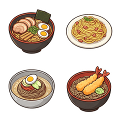 Various Noodle Emojis