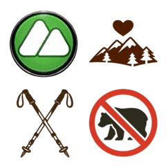 Hiking Chat Emojis!Mountain Icons