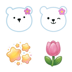 Hana the Polar Bear Emoji  (Sticker)