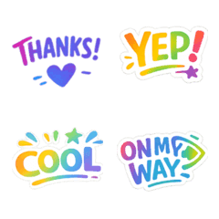 สติกเกอร์ตอบแชทอังกฤษแบบเร็ว ใช้ได้ทุก