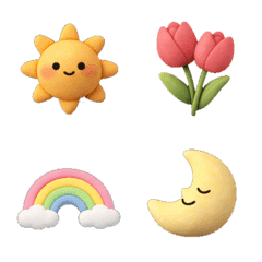 Cute Puffy Daily Icon Emojis