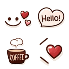 Simple Emoji Red x Brown