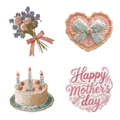 Embroidered Emoji Vol.04 Mothers Day