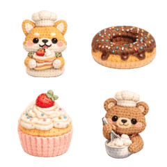 Cozy Amigurumi Cafe Emoji