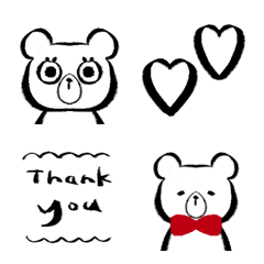 Bear portraits with various expressions