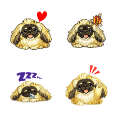 Fluffy Pekingese Emojis